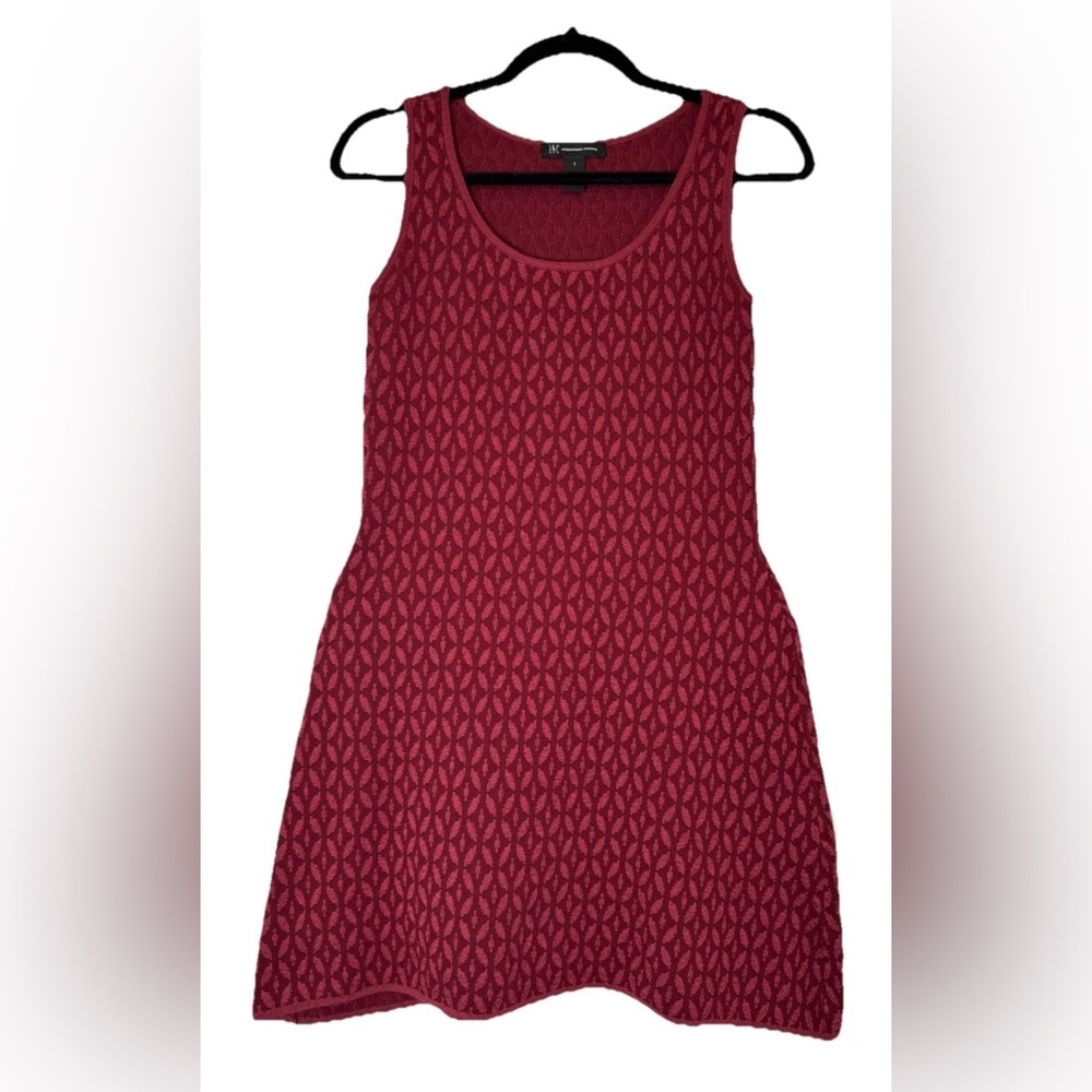 INC International Concepts Burgundy Textured Dress